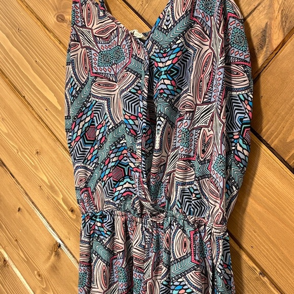 Geometric Print Jumpsuit - Blue and Pink - Picture 5 of 5